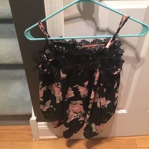 Off the shoulder floral blouse